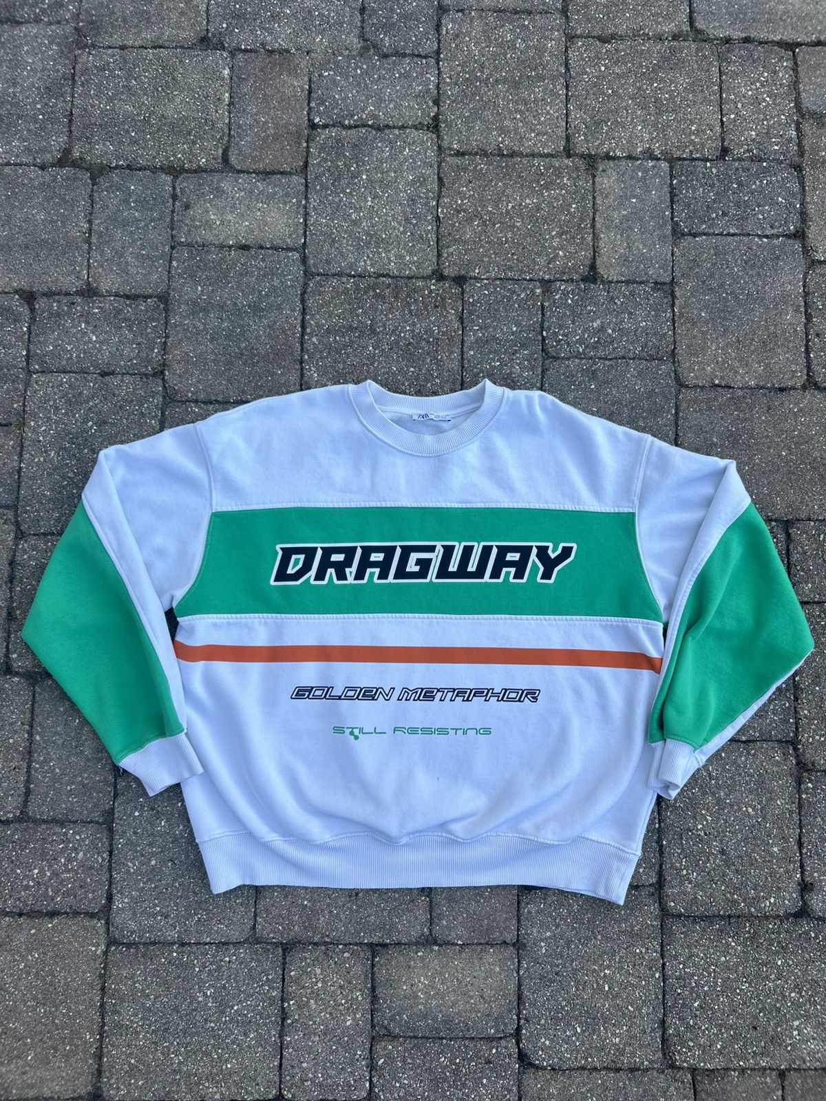 Zara ZARA Mens Y2K Dragway crew neck sweatshirt Size US XL / EU 56 / 4 - 2 Thumbnail