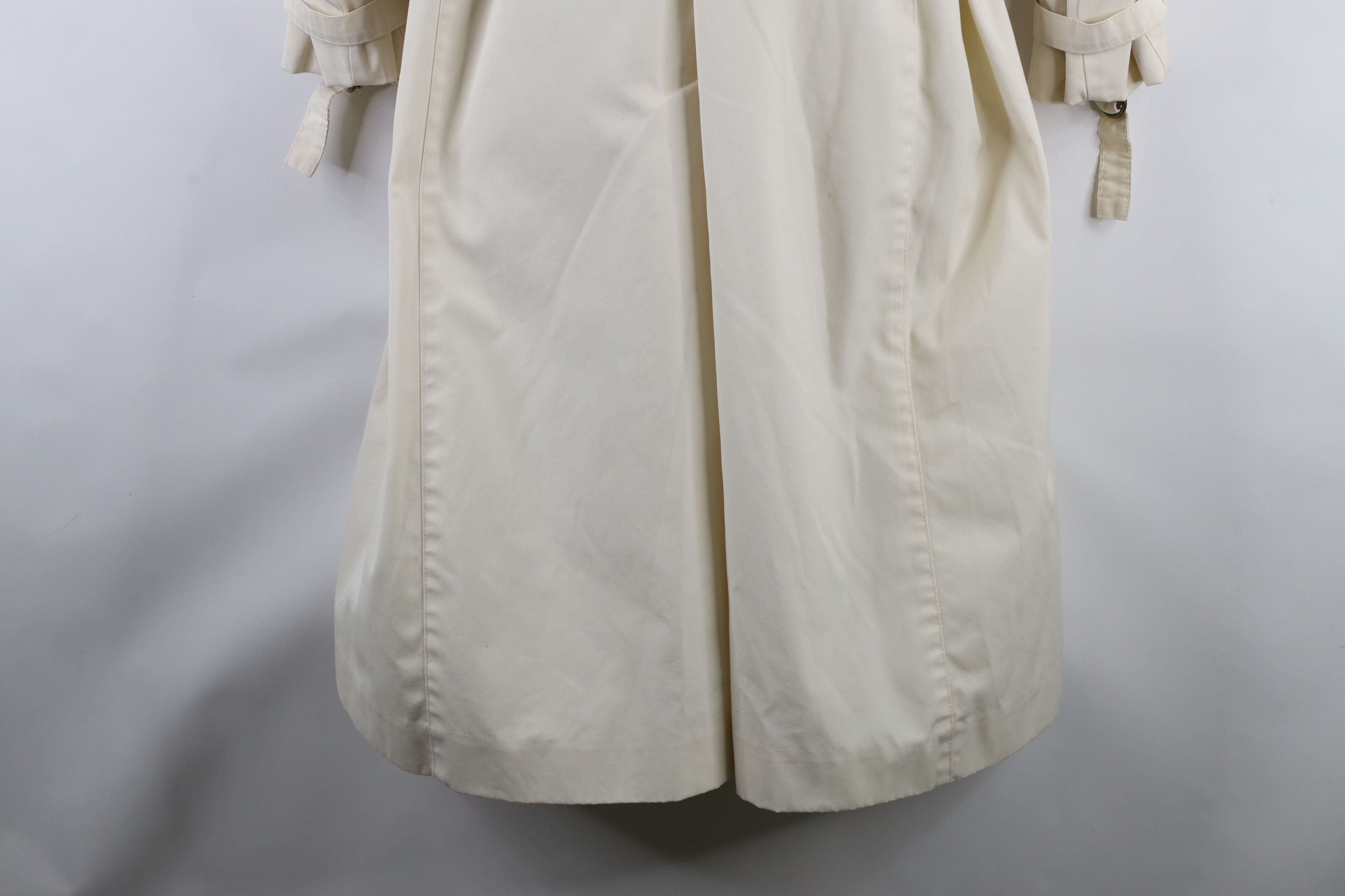 Vintage Vintage 70s Streetwear Breasted Belted Trench Coat Cream USA Size L / US 10 / IT 46 - 17 Thumbnail