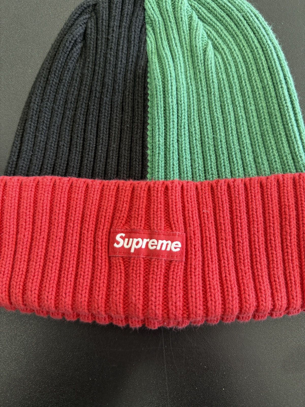 Supreme Supreme Overdyed Beanie SS20 GREEN BLACK RED Size ONE SIZE - 2 Thumbnail