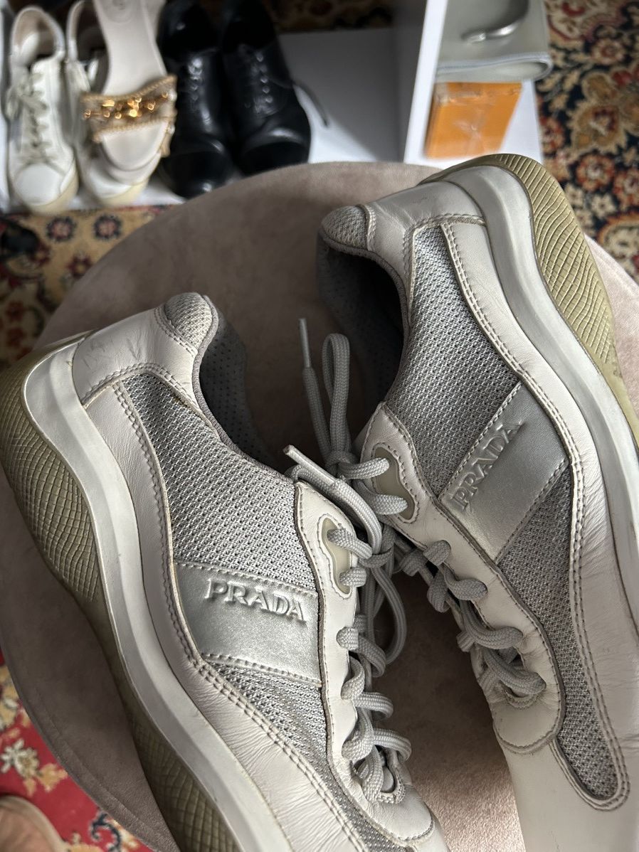 Prada × Vintage Prada Sport Leather And Mesh Low Top Sneakers Size US 9 / EU 42 - 7 Thumbnail