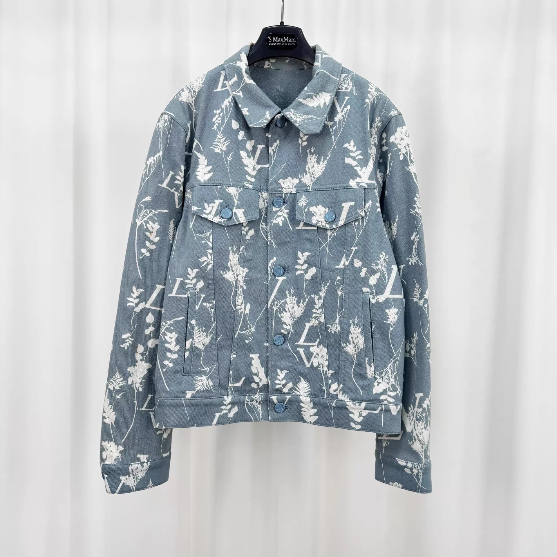 Louis Vuitton LV Wheat Ear AOP Denim Jacket 46 95 New with stains Size XL / US 12-14 / IT 48-50 - 1 Thumbnail