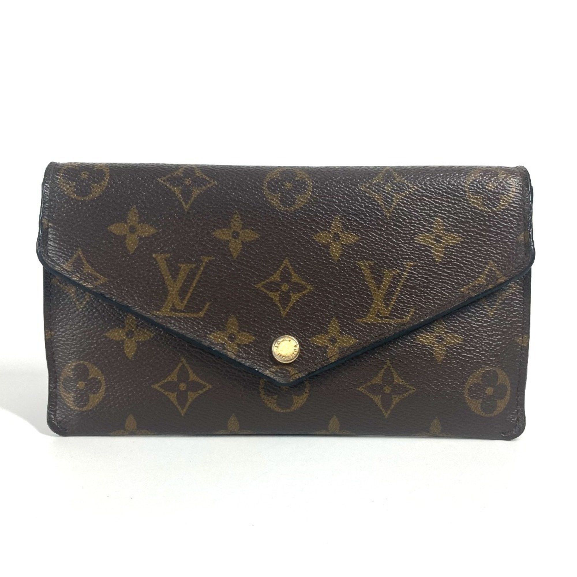 Louis Vuitton LOUIS VUITTON M62155 Monogram Portefeuille Jeanne Long Wallet Flap Canvas Women's Fuchsia Brown Size ONE SIZE - 1 Thumbnail