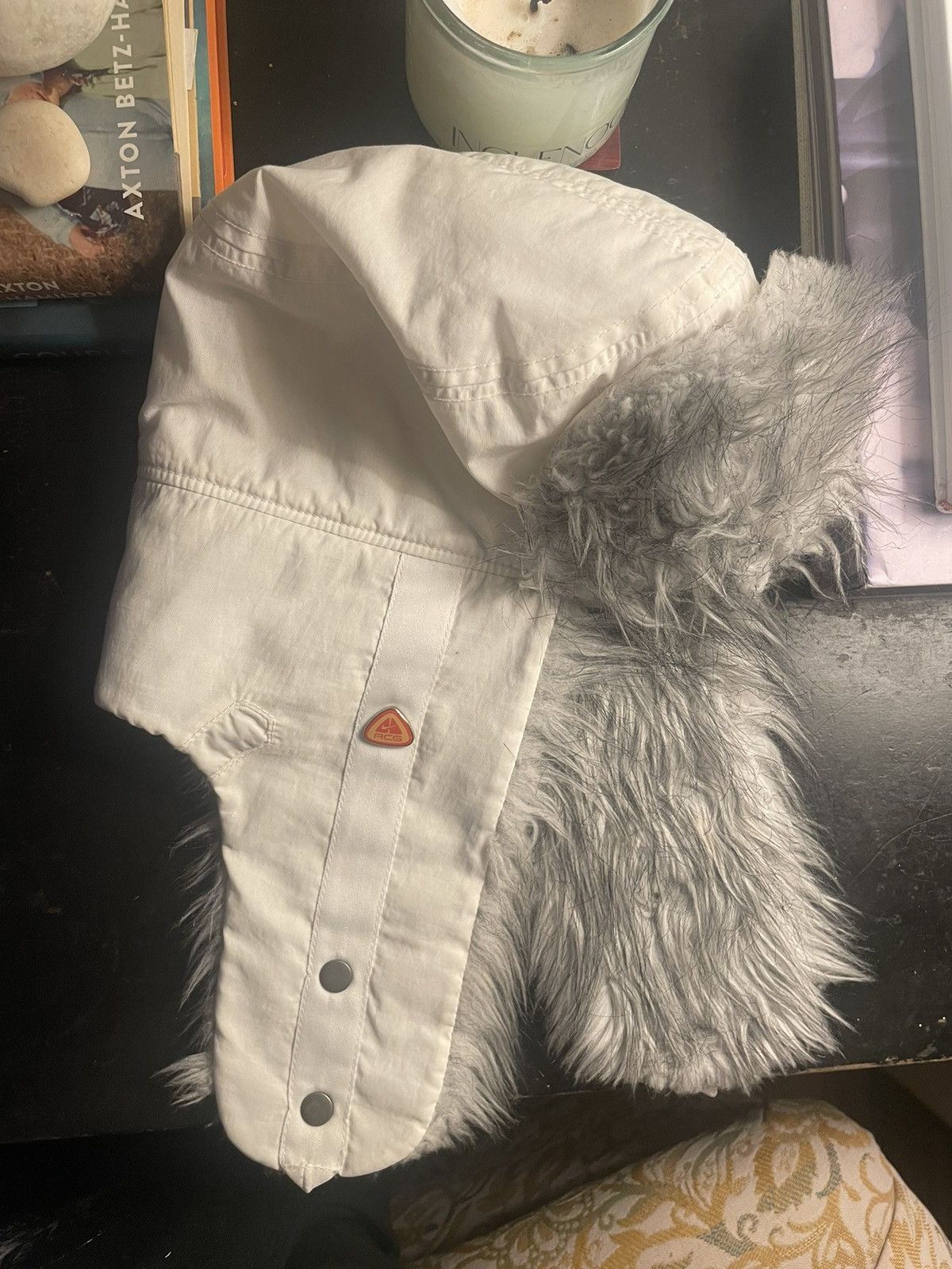 NIKE ACG Vintage Faux Fur Trapper Hat RARE 07 Nike ACG Trapper Hat/Ushanka Faux Fur Black – welltosell main image 4