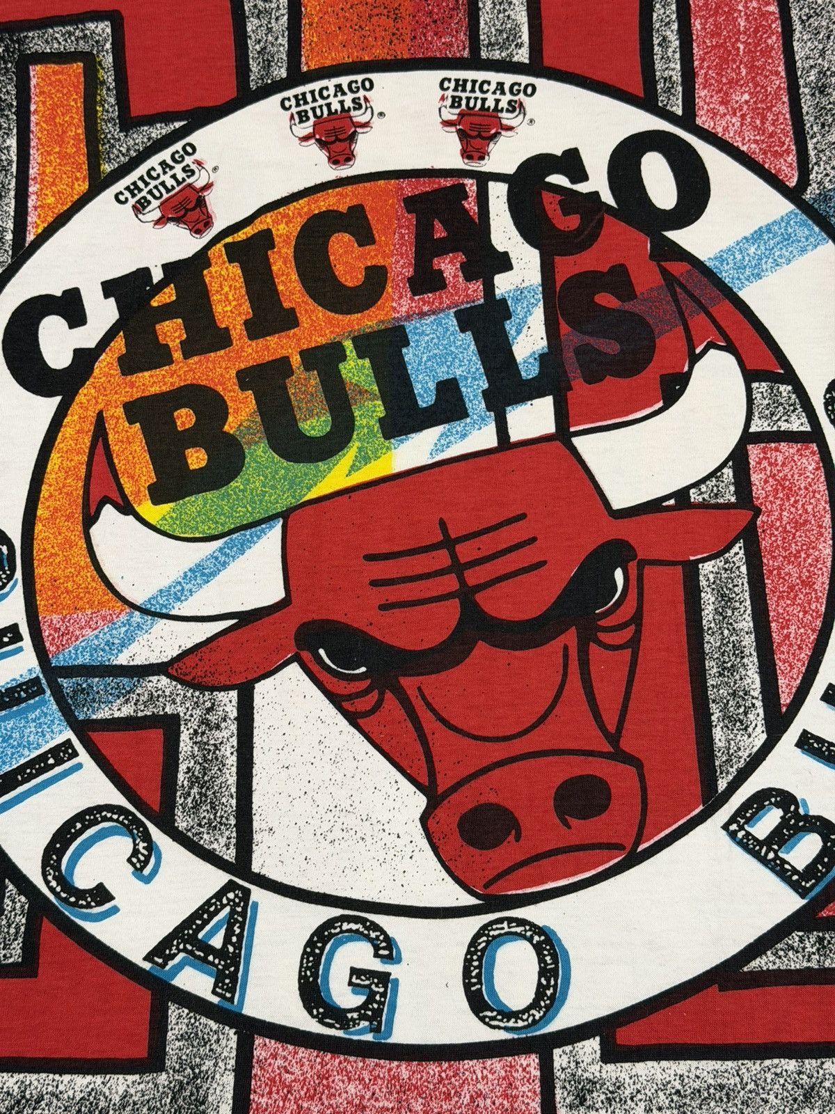 NBA Vintage 90s NBA Chicago Bulls Magic Johnson T’s AOP Sz Large Size US L / EU 52-54 / 3 - 11 Thumbnail