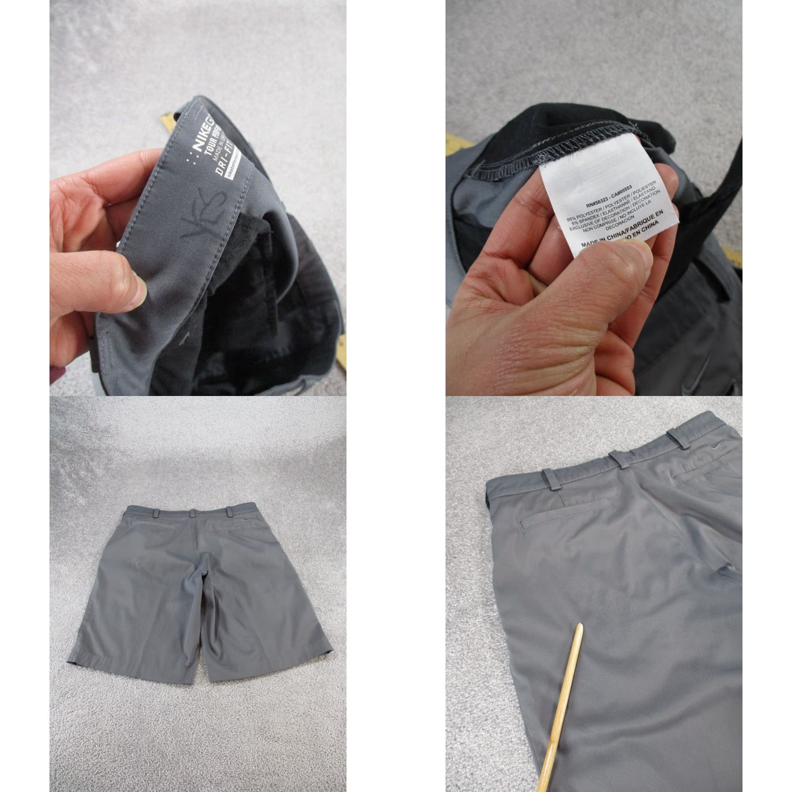 Nike VINTAGE Nike Golf Shorts Mens 32 Tour Performance Dri Fit Gray Chinos 11" Size US 32 / EU 48 - 8 Thumbnail