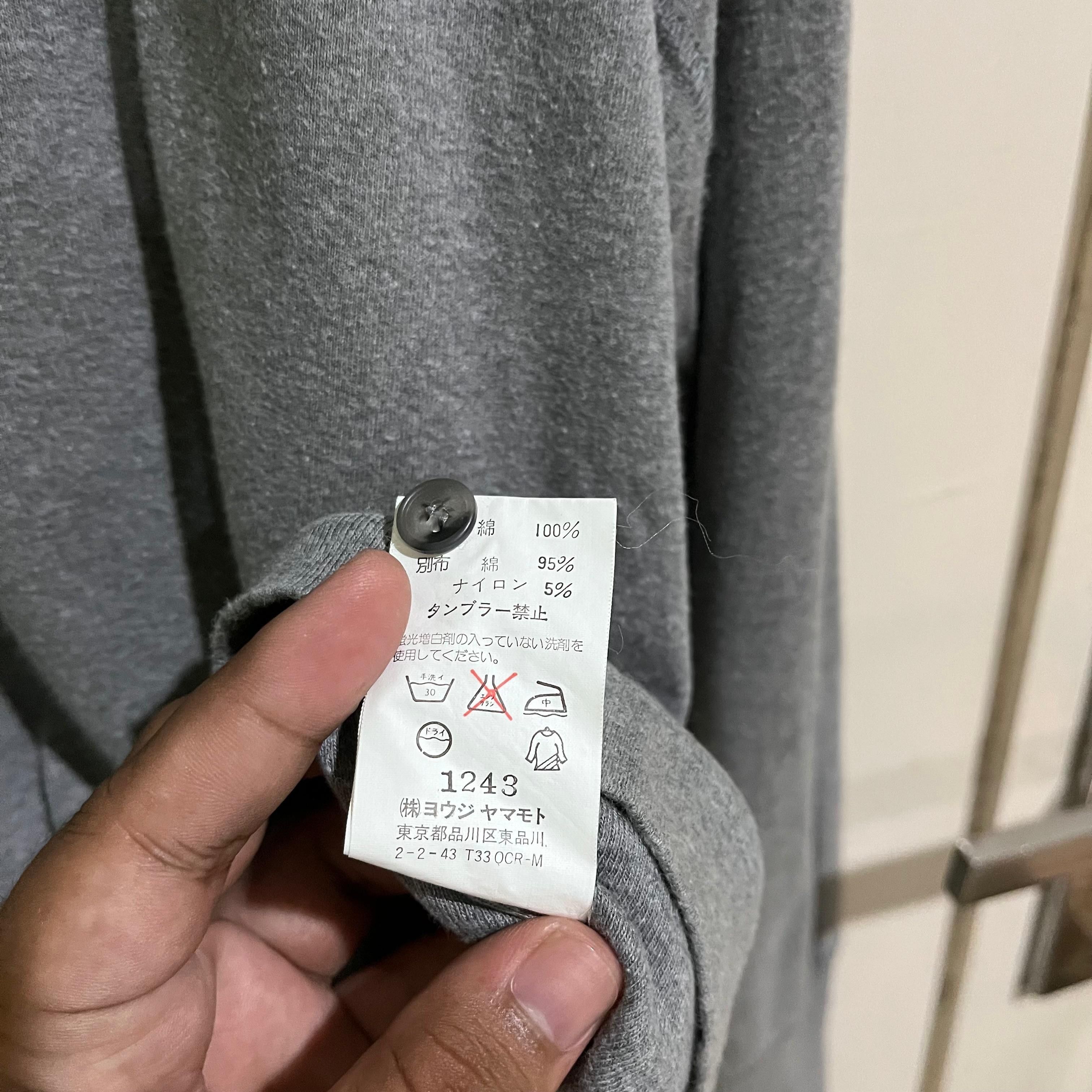 Yohji Yamamoto vintage ys for men grey longsleeve tee Size US S / EU 44-46 / 1 - 6 Thumbnail