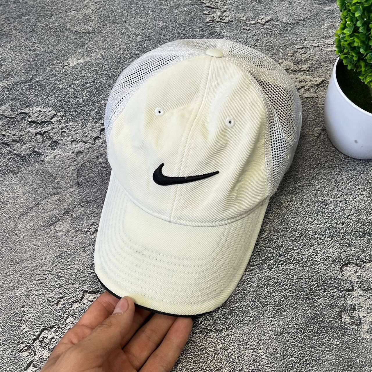 Nike Vintage White Nike Golf Flexfit Baseball Hat Cap Embroidered Size ONE SIZE - 11 Thumbnail