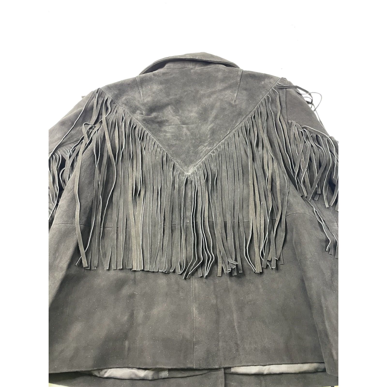 CO VINTAGE J Peterman Co Black Suede Fringe Southwest Jacket Womens Small Size S Western Buttons? Actually no new info. Size S / US 4 / IT 40 - 6 Thumbnail