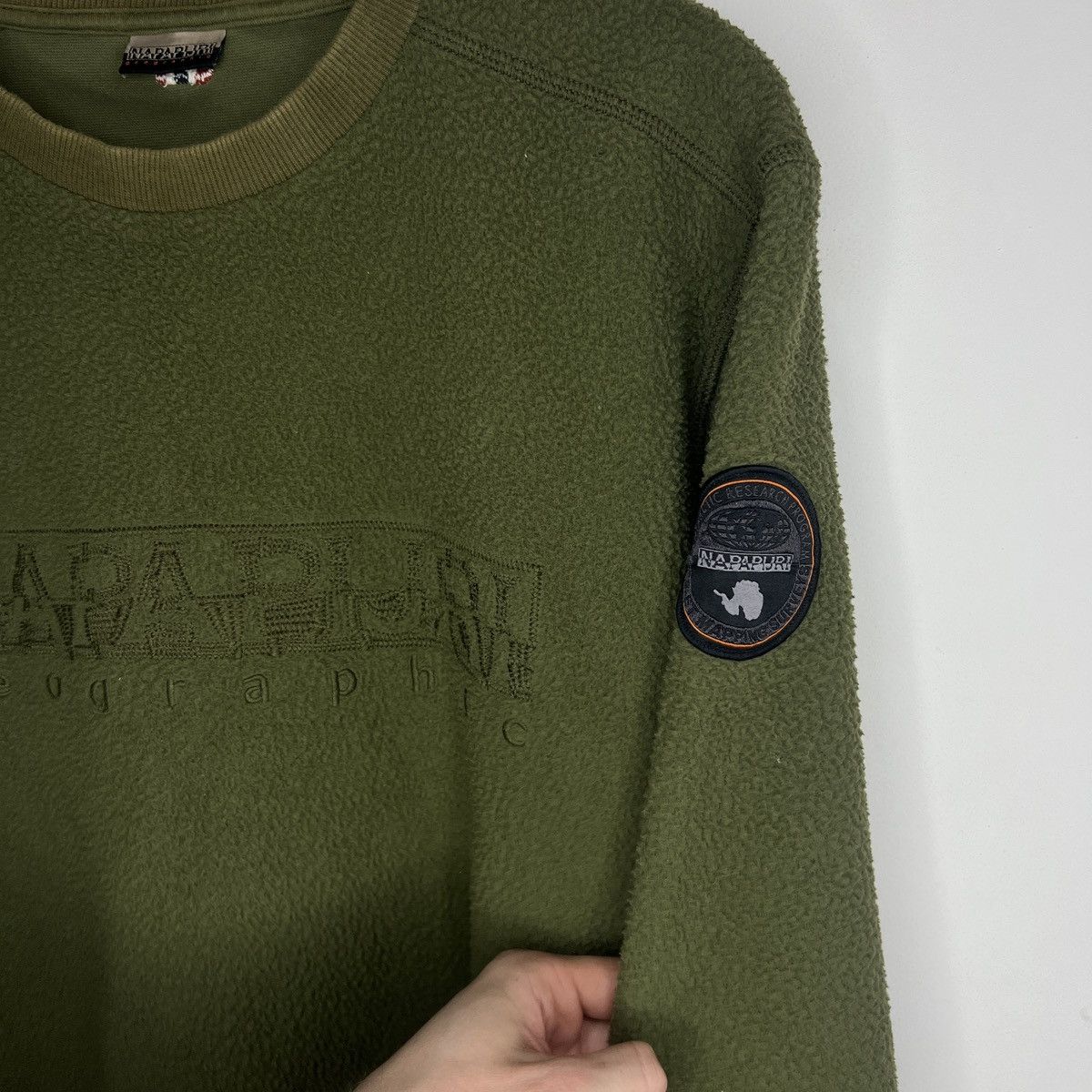 Napapijri × Vintage Napapijri Fleece Red Big logo Sweatshirt Crewneck Jacket Size US M / EU 48-50 / 2 - 6 Thumbnail