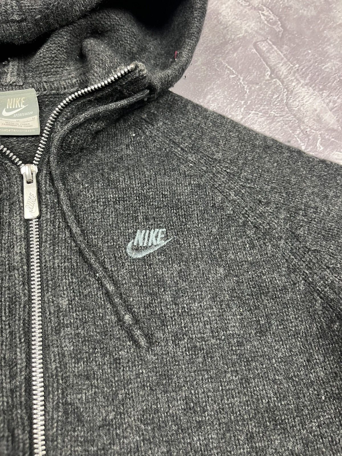 Nike Vintage Nike Wool Grey Zip Hoodie Size M Size US M / EU 48-50 / 2 - 8 Thumbnail