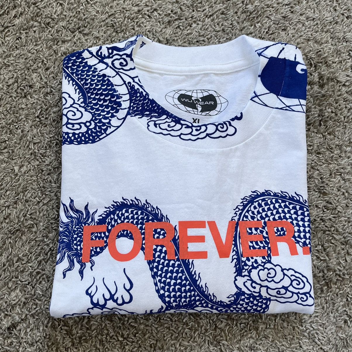 Wu-Tang Clan 🔴Wu-Wear Shirt Size XL Wu-Tang Dragons White Blue Rza Gza Size US XL / EU 56 / 4 - 14 Thumbnail