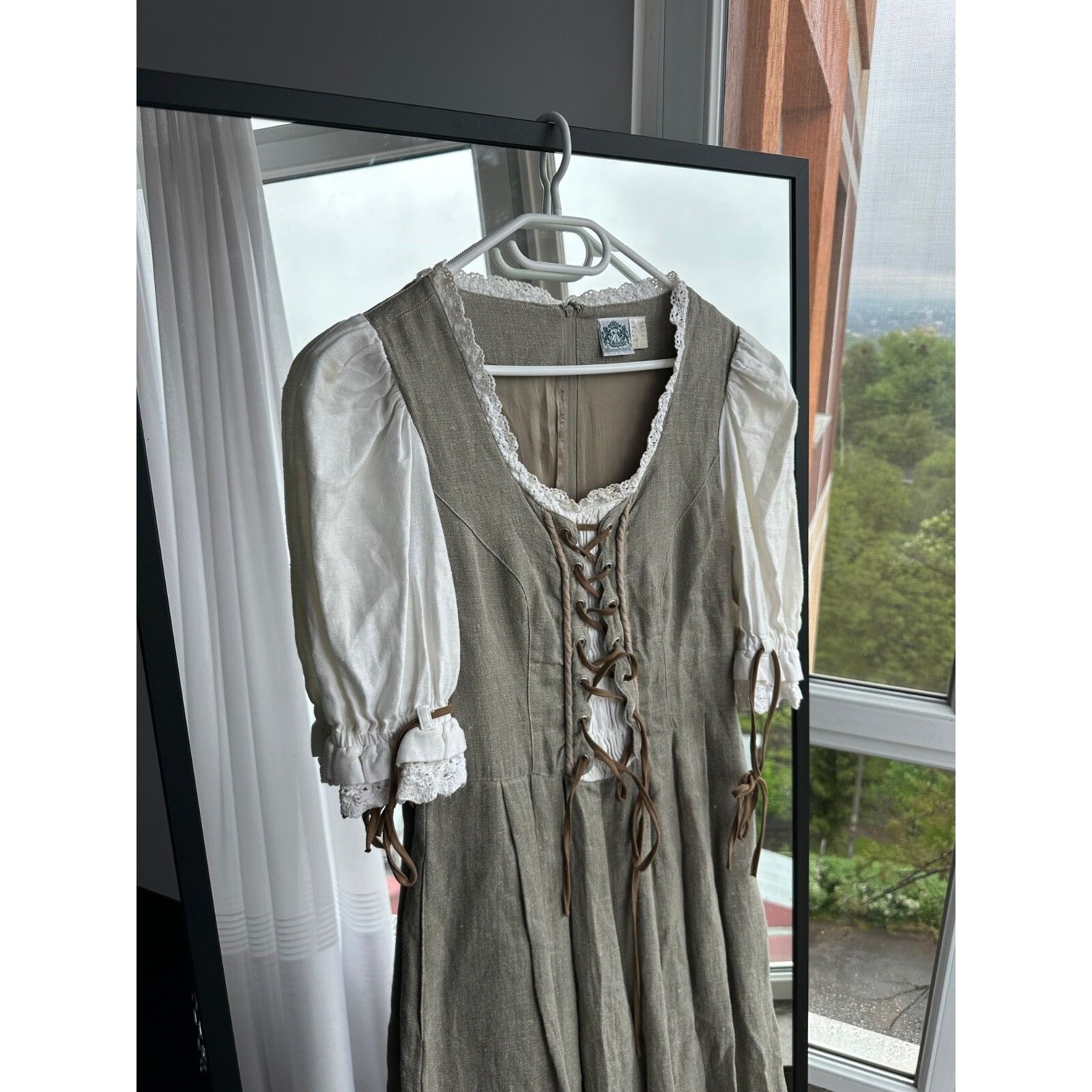 Vintage VTG Hammerschmid Bavarian Austria Style Linen Woman Folk Lon Size M / US 6-8 / IT 42-44 - 9 Thumbnail
