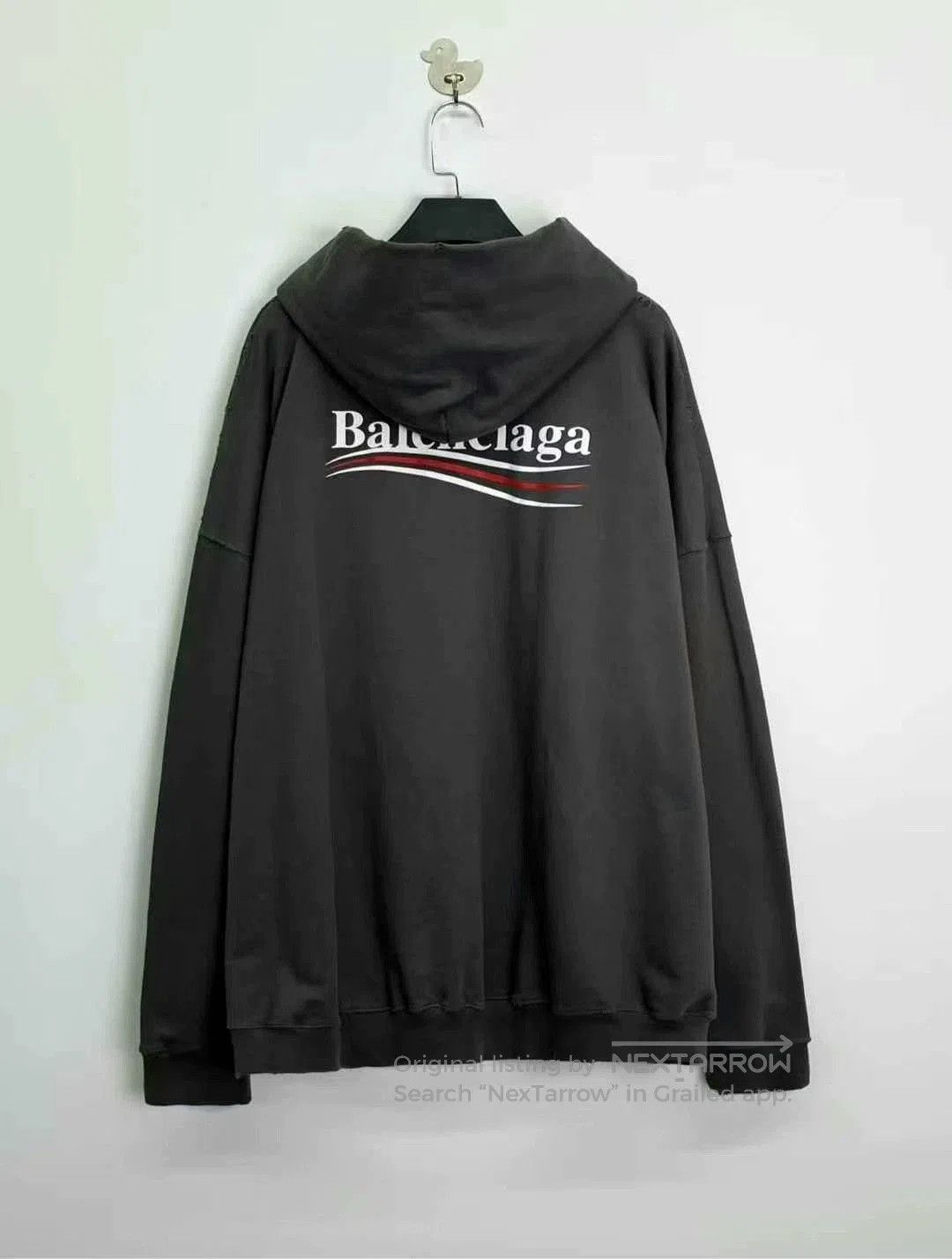 Balenciaga balenciaga graphic hoodie in graphite gray. Size US S / EU 44-46 / 1 - 2 Thumbnail