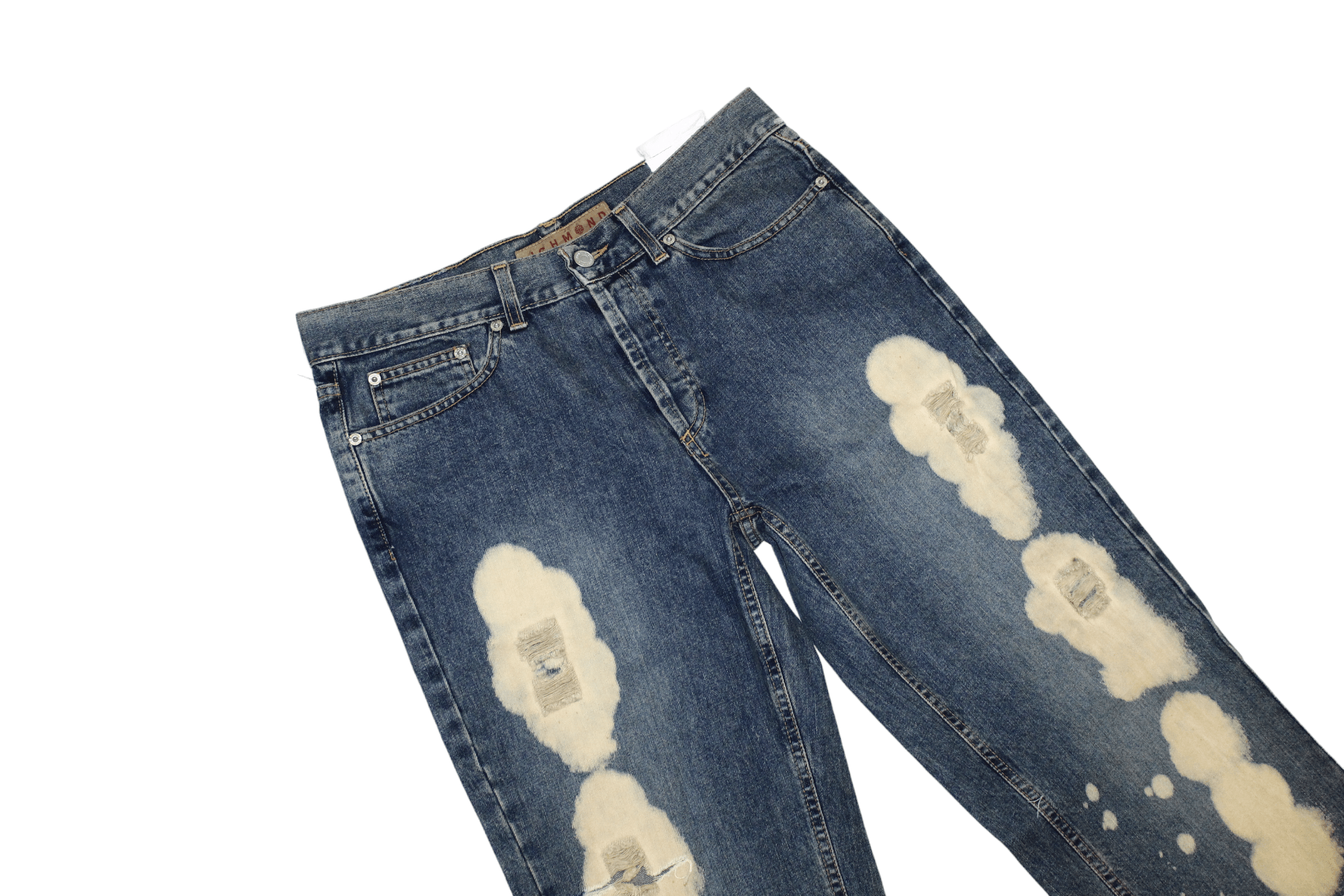 John Richmond Richmond Denim Baggy Distressed Punk Grunge Jeans Size US 32 / EU 48 - 4 Thumbnail