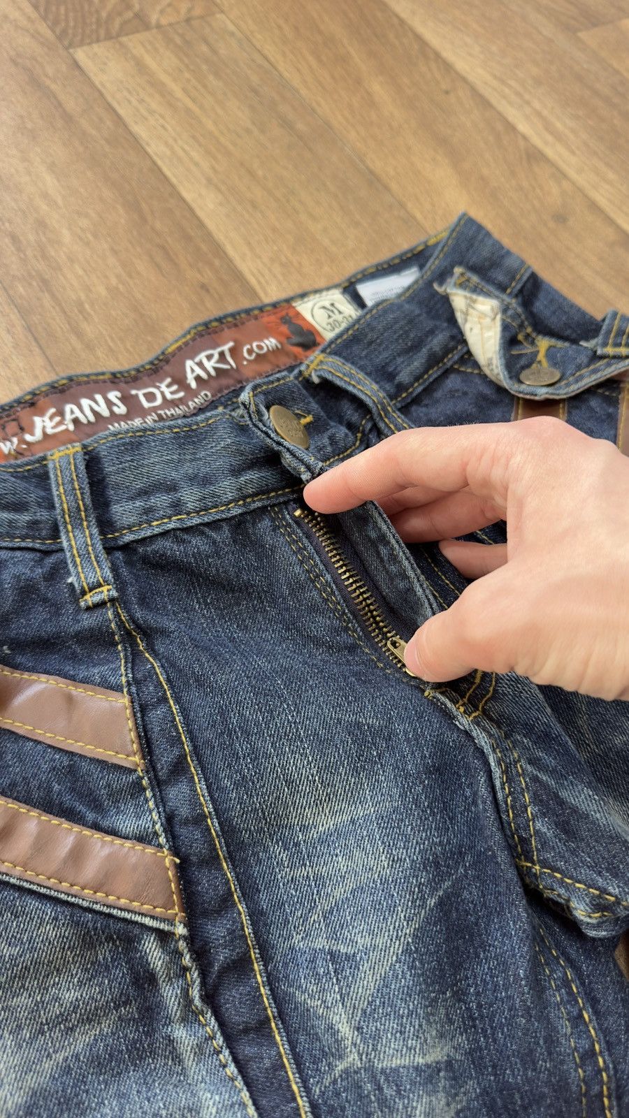 Japanese Brand Rare Vintage Brand Jeans De Art Tactical Flared Jeans 1990s Size US 31 - 6 Thumbnail