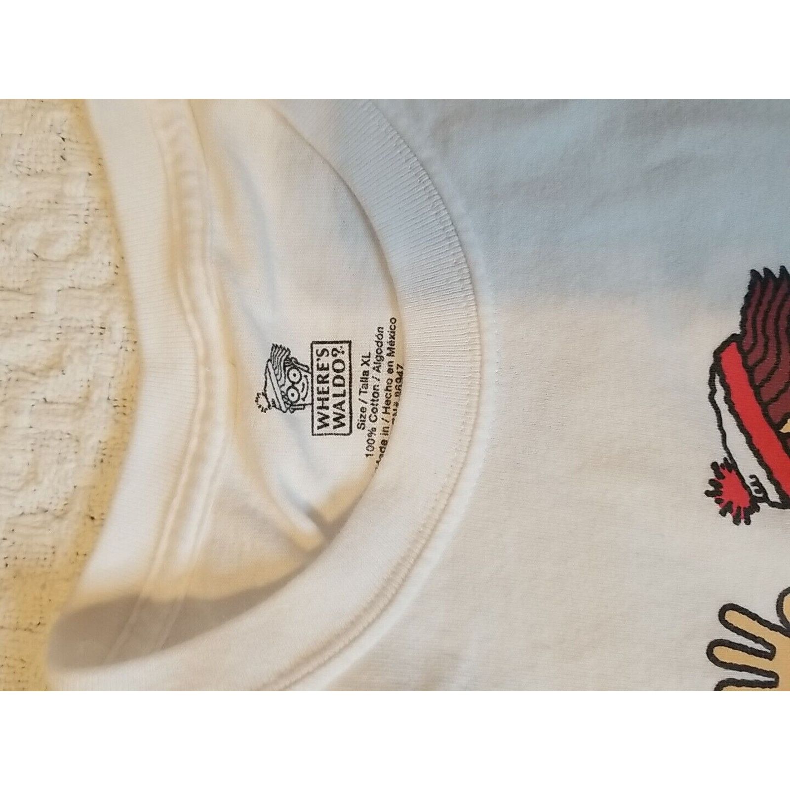 Vintage VTG Where's Waldo Long Sleeve White T-Shirt Mens Extra Large Size US XL / EU 56 / 4 - 2 Thumbnail