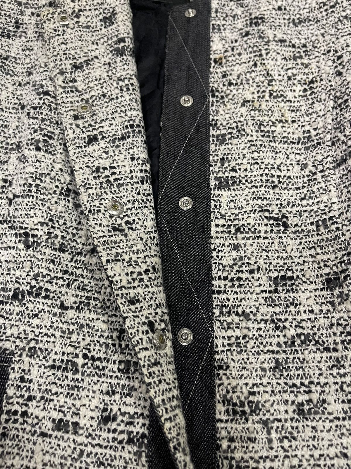 Japanese Brand Bellevoix Button Tap Tweed Jacket (15) Size M / US 6-8 / IT 42-44 - 11 Thumbnail