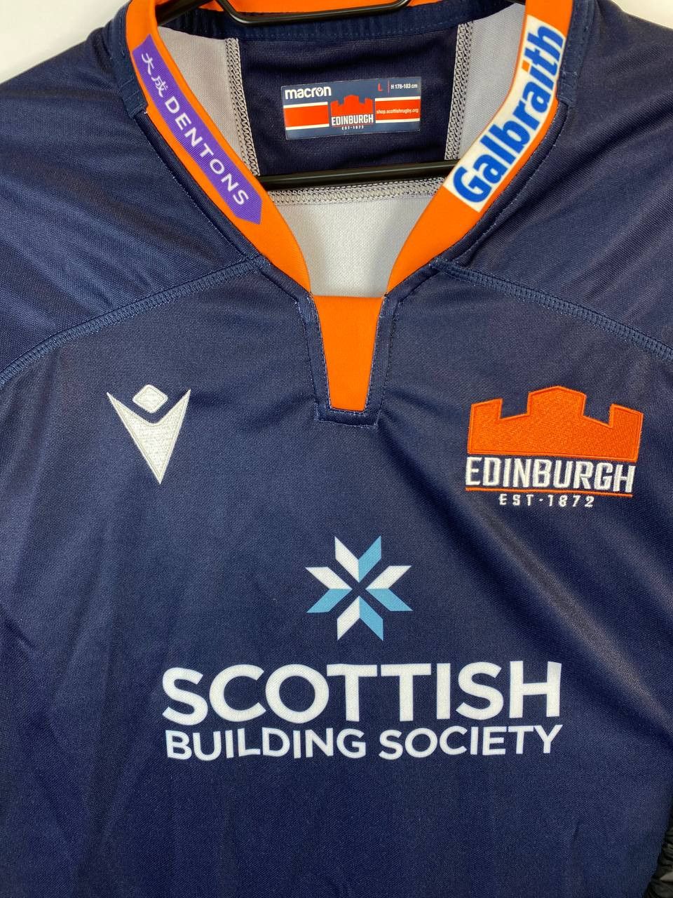 Macron Maglia Rugby Edimburgo Home macron Authentic Sz L Size US L / EU 52-54 / 3 - 2 Thumbnail