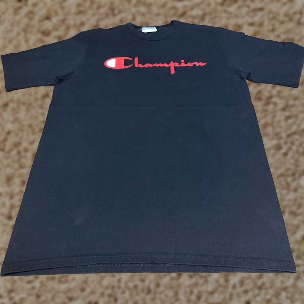 Champion Champion Shirt Mens Large Black Script Logo Graphic Tee Chest Spell Out Size US L / EU 52-54 / 3 - 1 Thumbnail