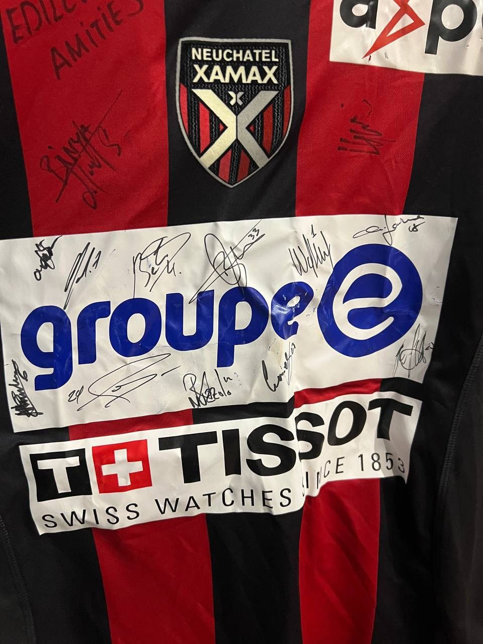 Erima 2009/10 NEUCHATEL XAMAX #27 KULJIC MATCH WORN SOCCER JERSEY Size US L / EU 52-54 / 3 - 5 Thumbnail