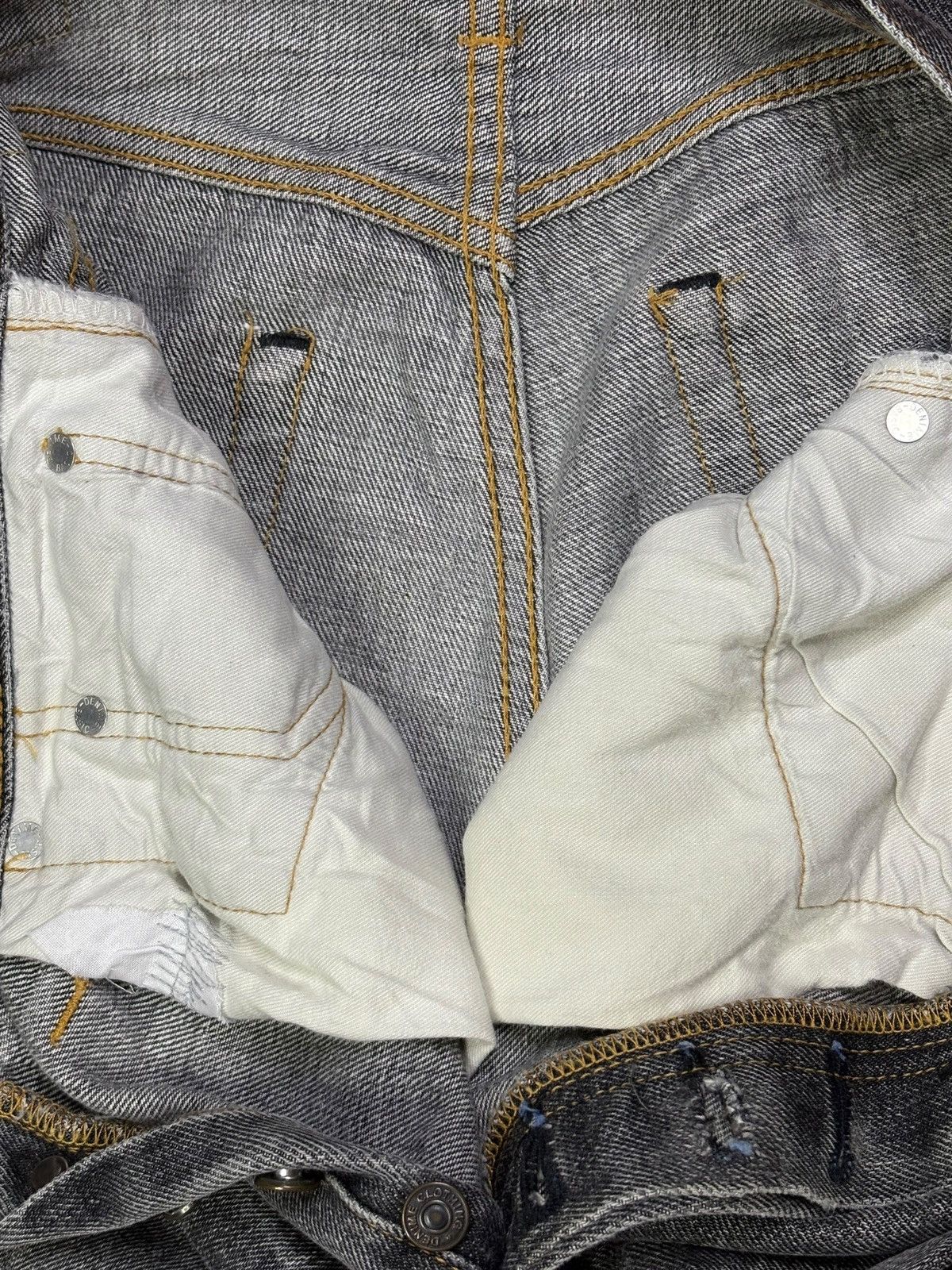 Denime Vintage Japan Denime Selvedge Faded Wash Distressed Jeans Size US 30 / EU 46 - 10 Thumbnail