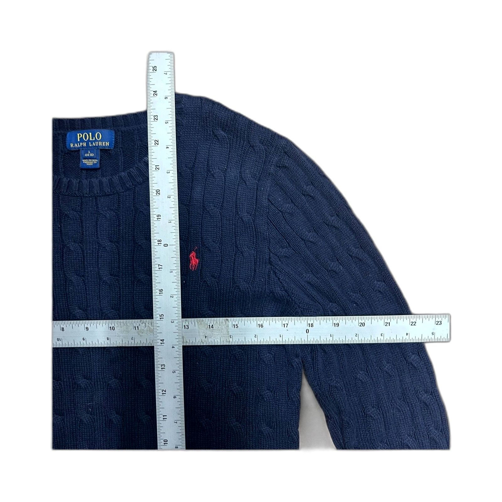 Polo Ralph Lauren Polo Ralph Lauren Boy's Blue Cable Knit Cotton Sweater Size Size US L / EU 52-54 / 3 - 4 Thumbnail