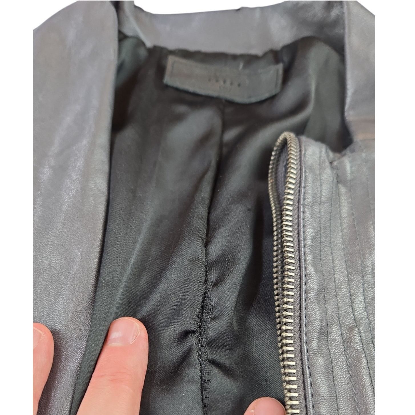 BLANKNYC BlankNYC | Grey, Faux Leather, Moto Jacket | Size Medium Size M / US 6-8 / IT 42-44 - 7 Thumbnail