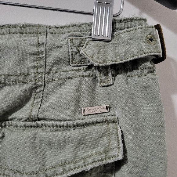 Abercrombie & Fitch Vintage Y2K Abercrombie & Fitch Green Cargo Capri Pants Size 28" / US 6 / IT 42 - 5 Thumbnail