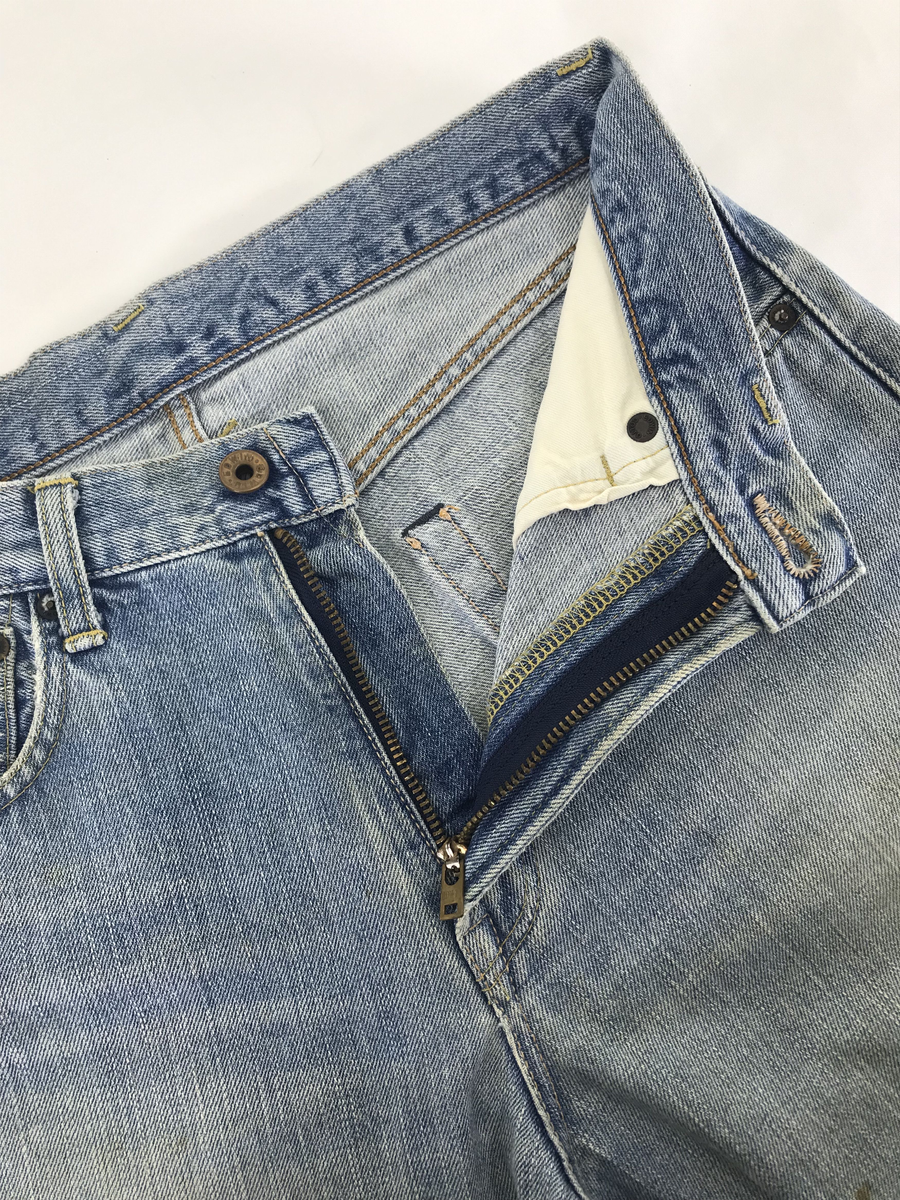 Edwin Vintage 90s Edwin 505X Orange Tab Selvedge Jeans Size US 29 - 10 Thumbnail