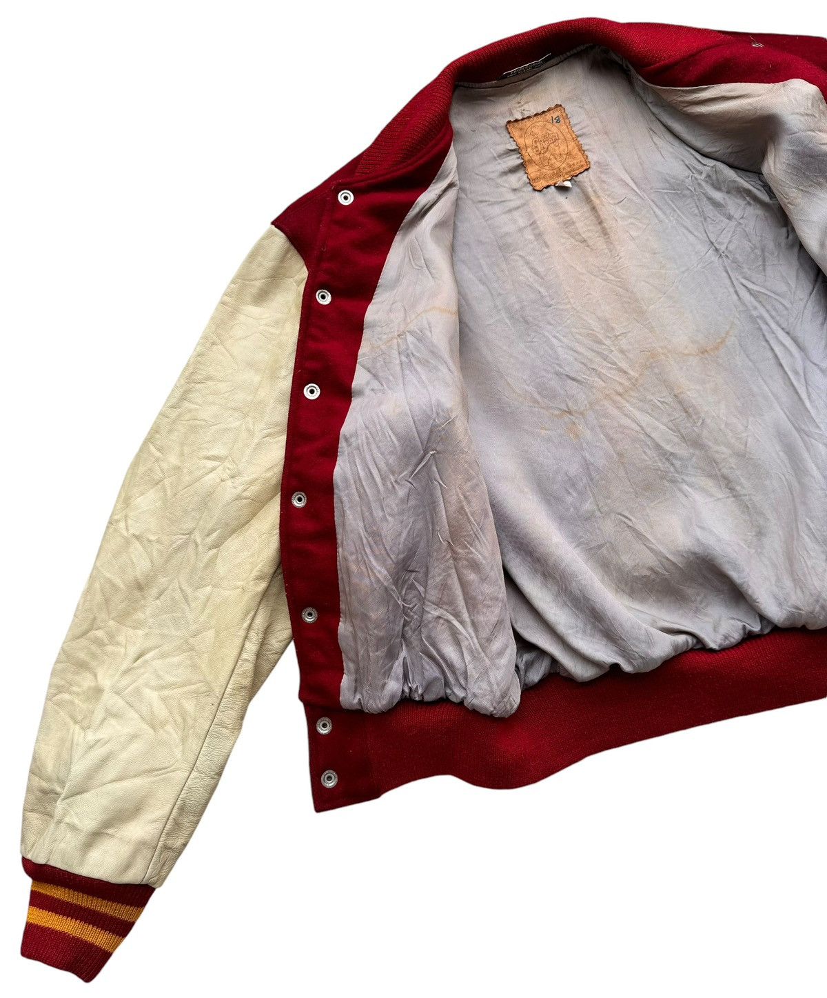 Golden Bear ⚡️⚡️Vintage Golden Bear Varsity Leather Sleeve Jacket Size US XL / EU 56 / 4 - 16 Thumbnail