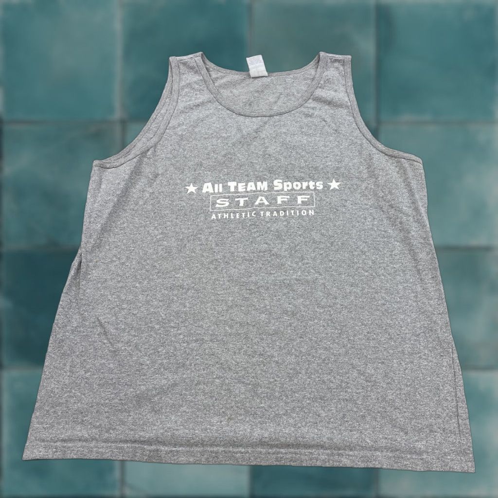 Gap Gap Tank Top Unisex Adults XL Gray Staff Employee Rare Kanye Sports Pullover Athletic Shirt Size US XL / EU 56 / 4 - 1 Thumbnail