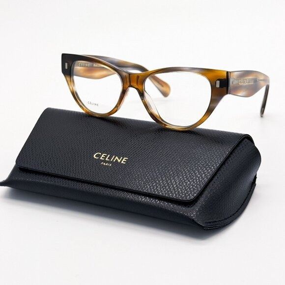 Celine NEW CELINE EYEGLASSES CL50012I 055 DARK HAVANA WOMEN EYEWEAR Size ONE SIZE - 1 Thumbnail