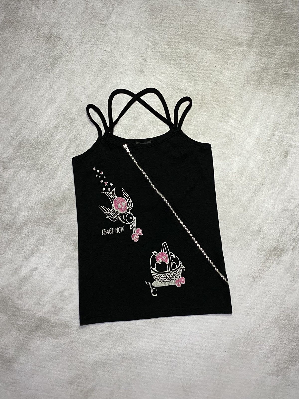 Japanese Brand Peace Now Multizip Tank Top Size S / US 4 / IT 40 - 4 Thumbnail