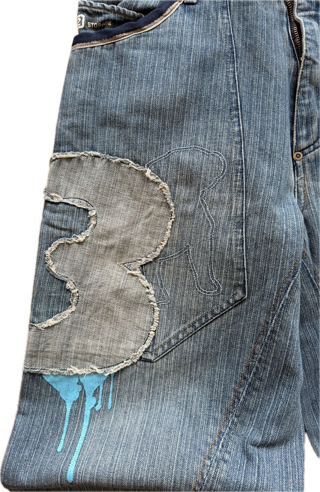 Other Vintage Bullrot Spelled Out Embossed Jeans Size US 33 - 5 Thumbnail