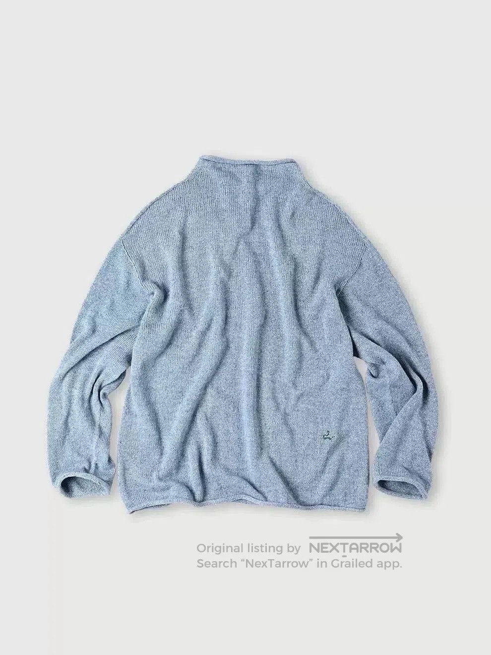 45rpm Blue Knit Sweater for Transitional Weather. Size L / US 10 / IT 46 - 2 Thumbnail