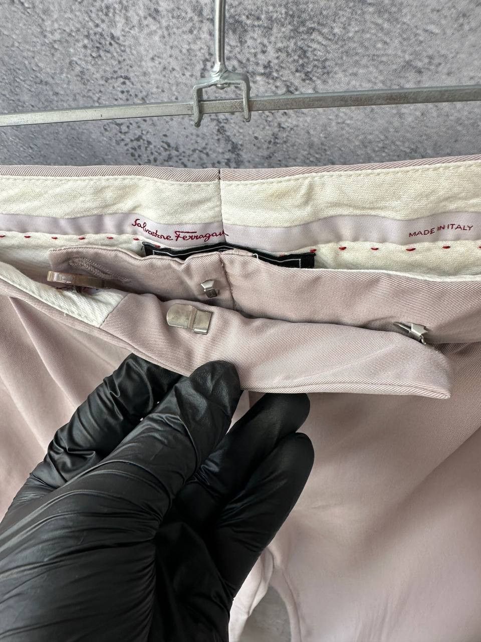 Salvatore Ferragamo RRP 800€ Salvatore Ferragamo Wool Tailored Trousers Taupe Size 28" / US 6 / IT 42 - 15 Thumbnail