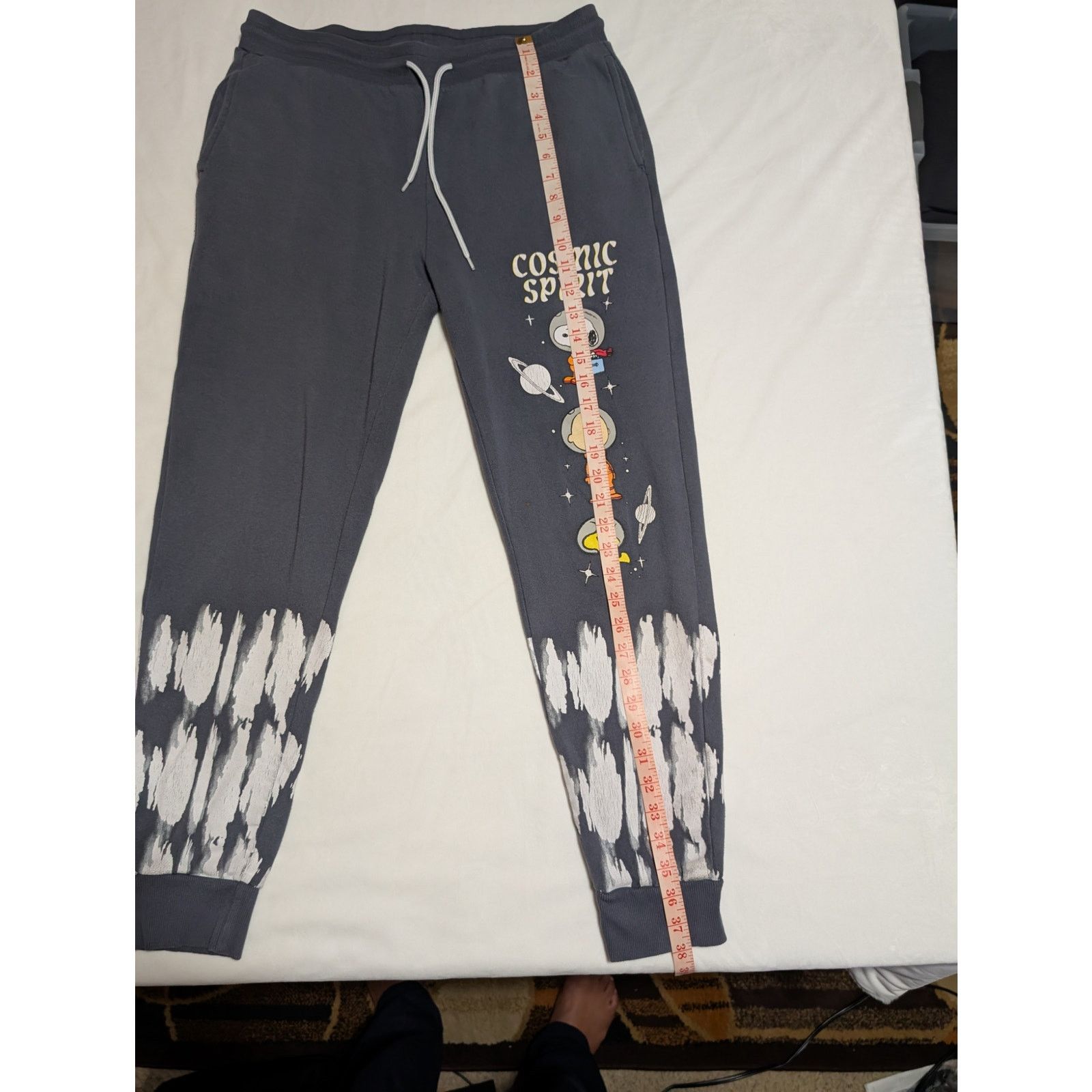 Peanuts Peanuts Tie Dye Cuff Graphic Print Joggers Sweatpants Size L Size 34" / US 12 / IT 48 - 8 Thumbnail