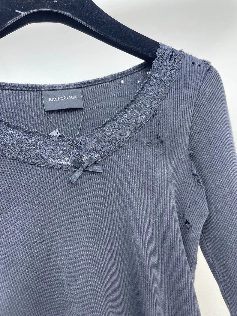 Balenciaga Balenciaga Deep Smoky Gray Vintage Hole Mended Slim Fit To Size XS / US 0-2 / IT 36-38 - 3 Thumbnail