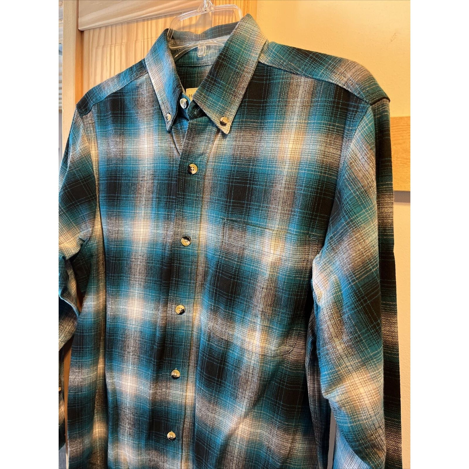 Other Hobbs Creek Mens S Blue Plaid LS Button Cotton Flannel Shirt Size US S / EU 44-46 / 1 - 6 Thumbnail