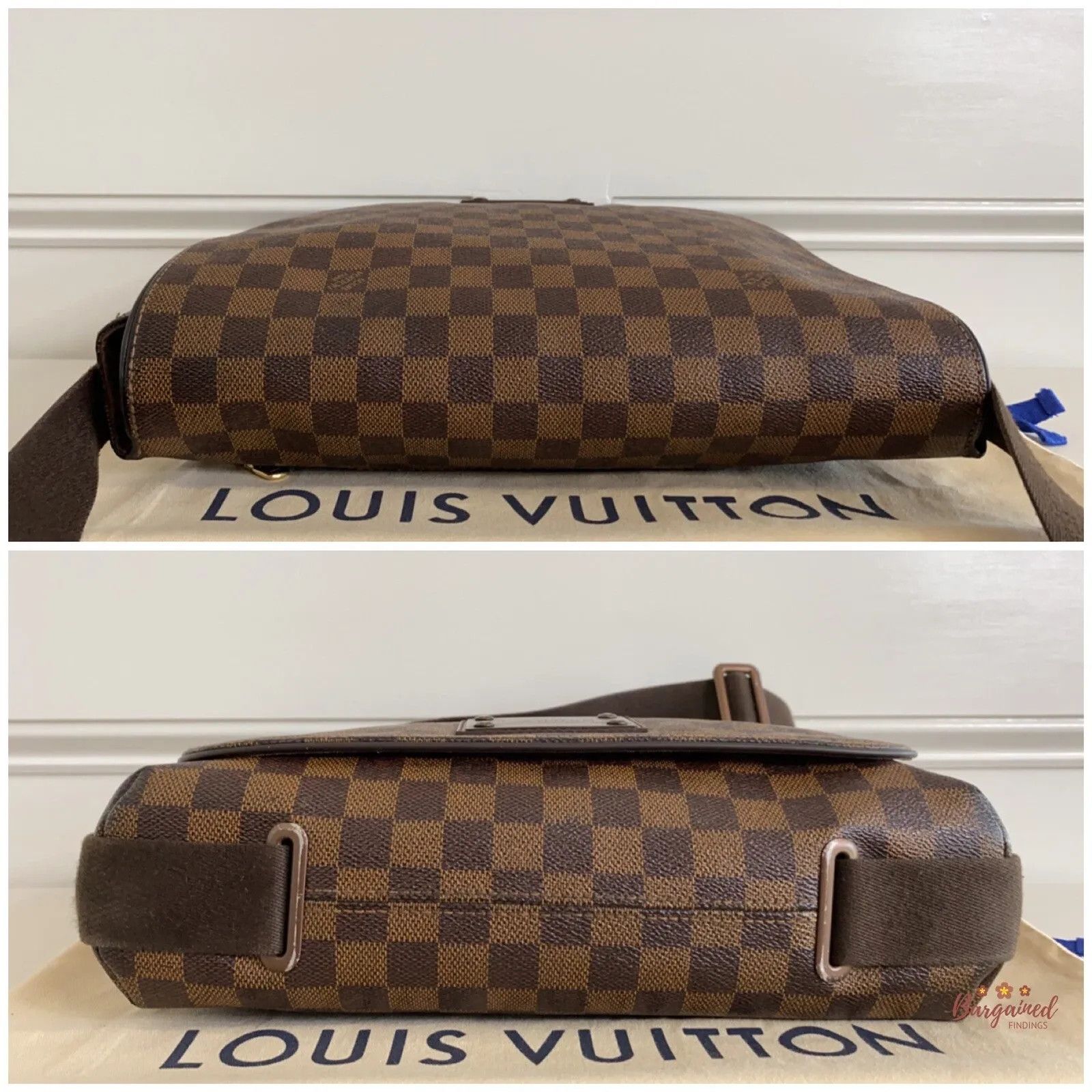 Louis Vuitton Louis Vuitton Damier Ebene Canvas Brooklyn MM Crossbody Bag Size ONE SIZE - 4 Thumbnail