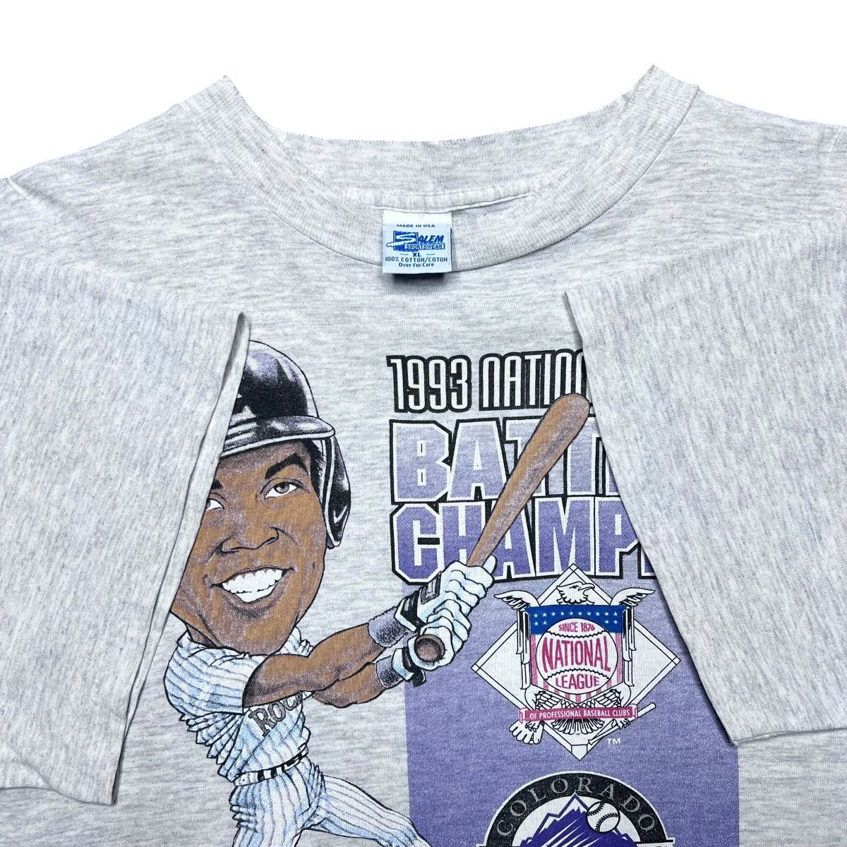 Salem Sportswear Vtg 1993 MLB Colorado Rockies Galarraga Salem Sportswear Tee Size US XXL / EU 58 / 5 - 4 Thumbnail
