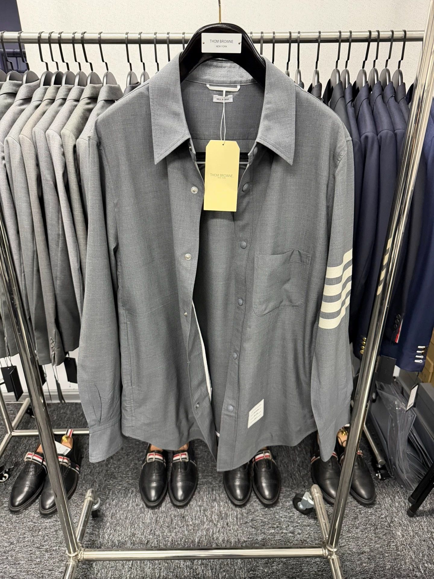 Thom Browne Thom Browne Men's 4-Bar Wool Jacket Medium Gray Size 3 Size US L / EU 52-54 / 3 - 1 Thumbnail