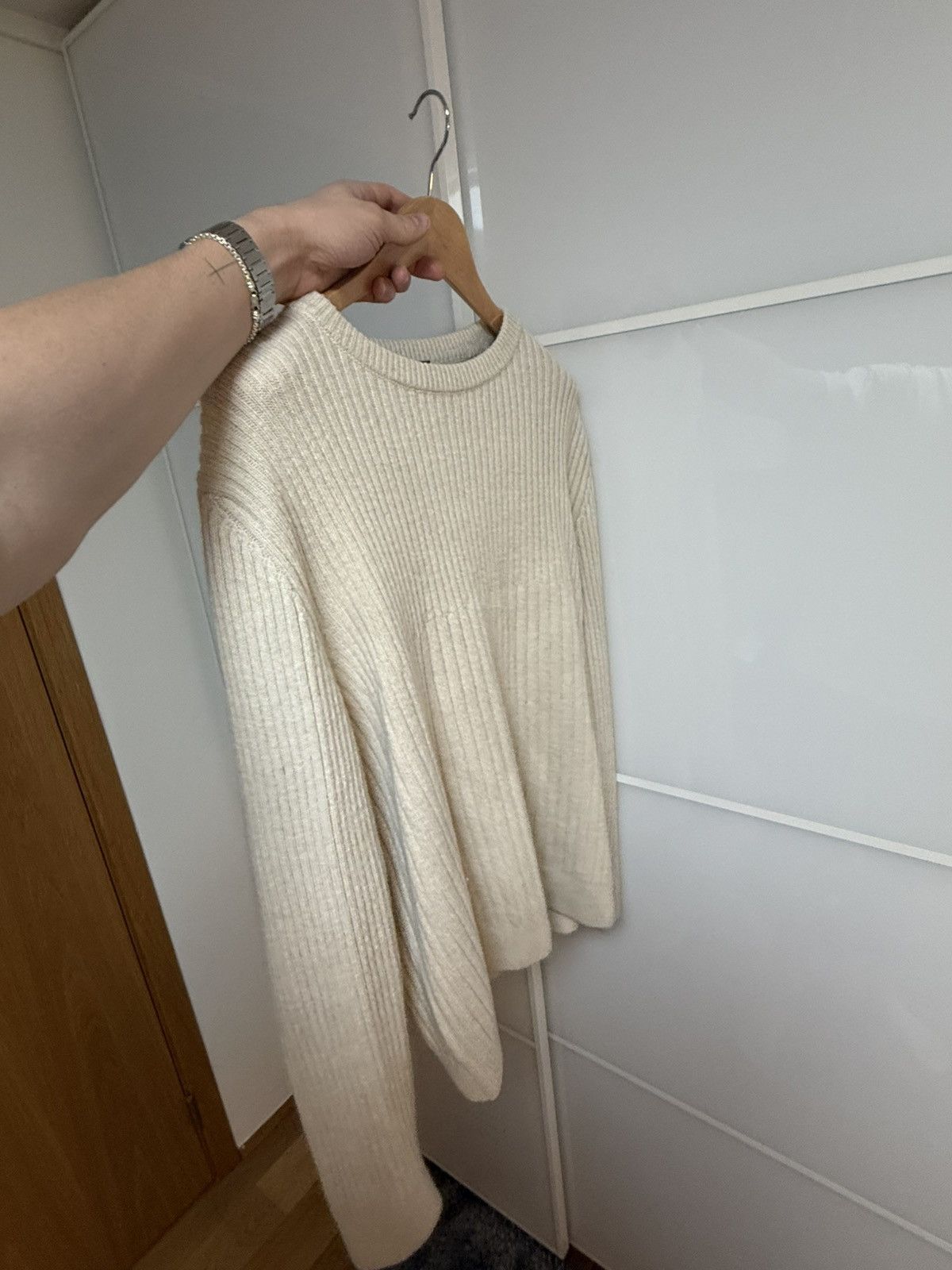 A.P.C. A.P.C Wool Sweater - Cream/Off-white Size US XL / EU 56 / 4 - 3 Thumbnail
