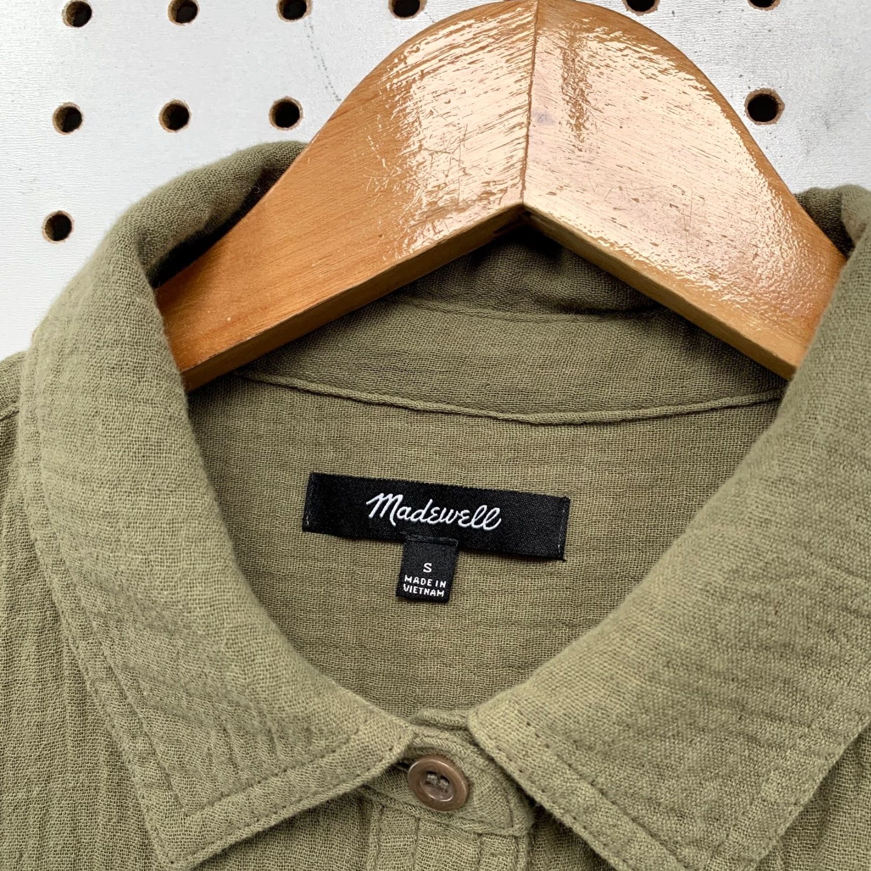 Madewell Madewell Button Top Womens Small Green Lightspun Beachside Shirt Soft Shirt Size S / US 4 / IT 40 - 4 Thumbnail