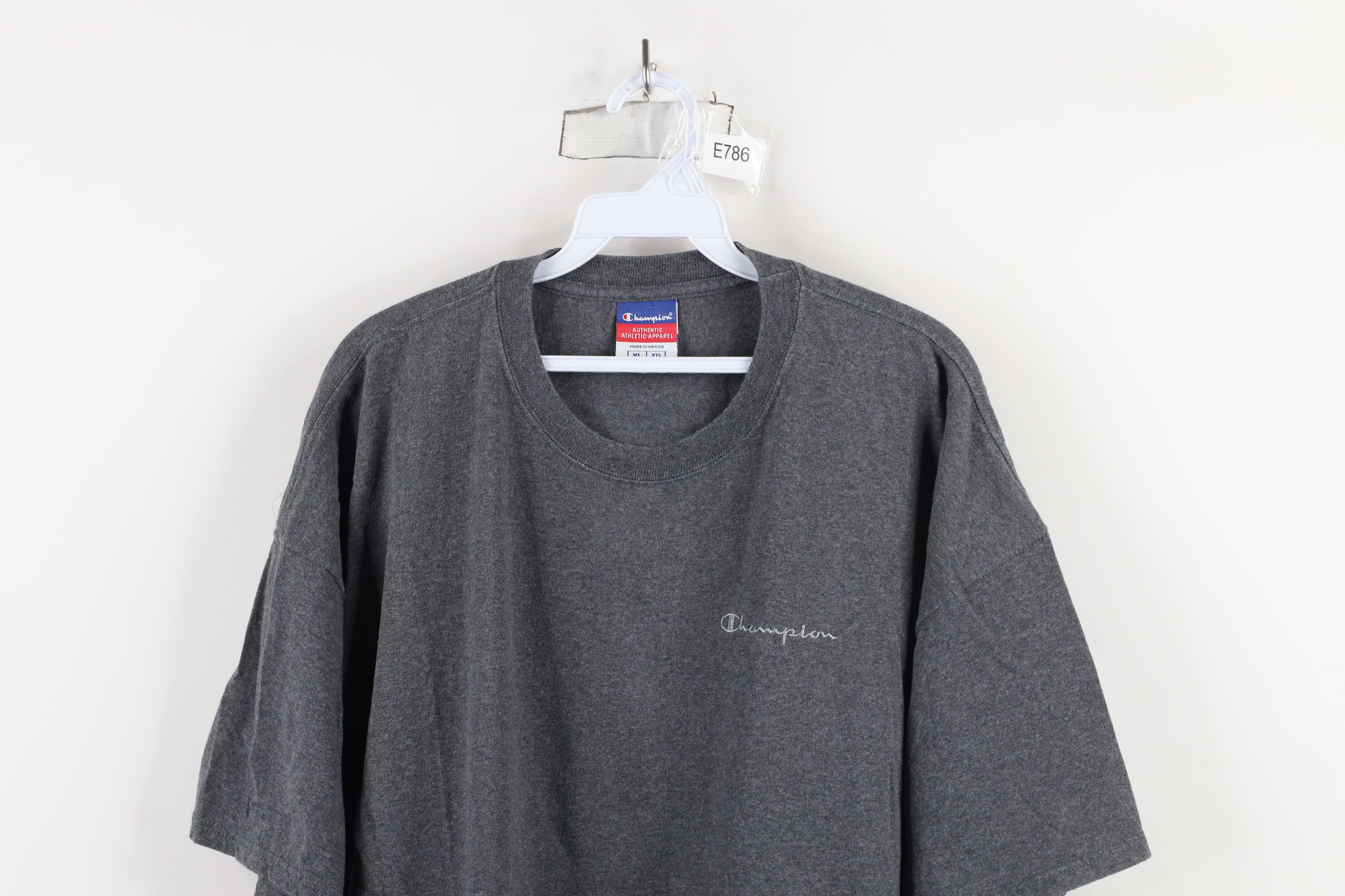 Champion × Vintage Vintage 90s Champion Spell Short Sleeve T-Shirt Heather Gray Size US XL / EU 56 / 4 - 2 Thumbnail