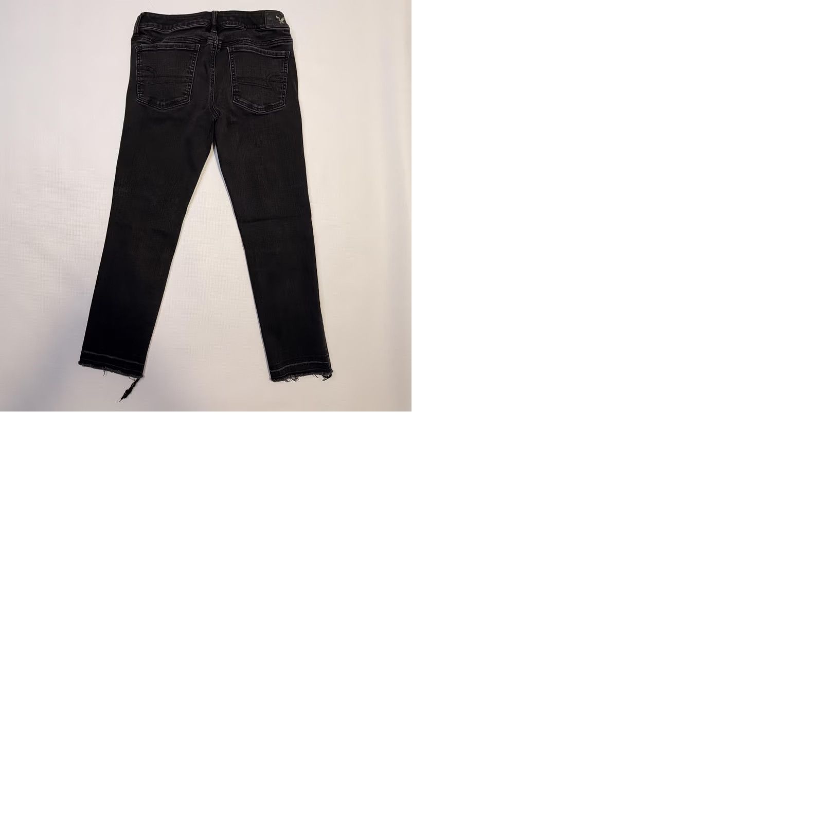 American Eagle Outfitters American Eagle Outfitters Jeans Womens 8 Black Jegging Crop Distressed Hem Stretch Belt Loops 5-Pocket Denim X Slim Size 30" / US 8 / IT 44 - 9 Thumbnail