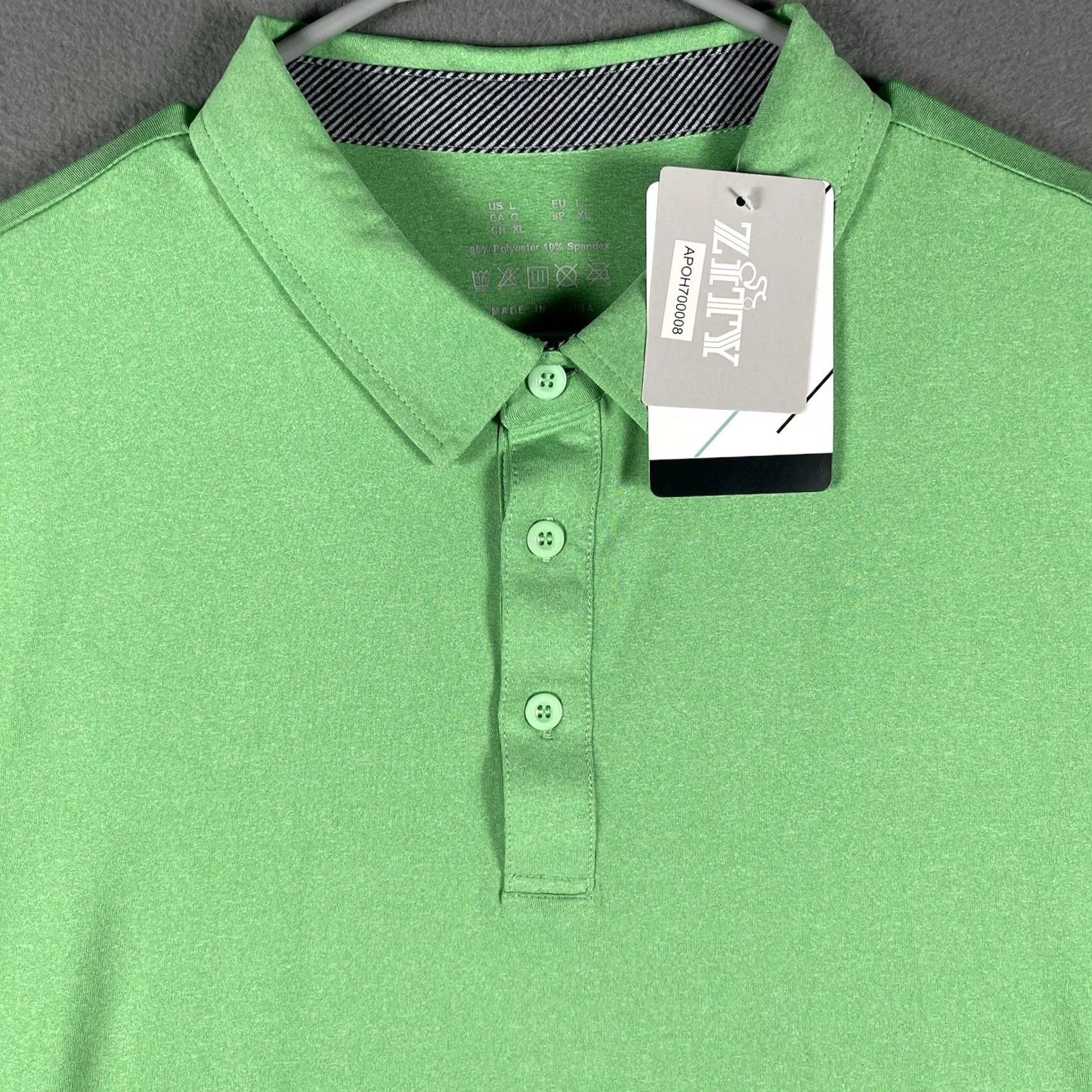 Vintage Zity Polo Shirt Mens Large Green Moisture Wick Bacterial Barrier Golf NWT Size US L / EU 52-54 / 3 - 2 Thumbnail