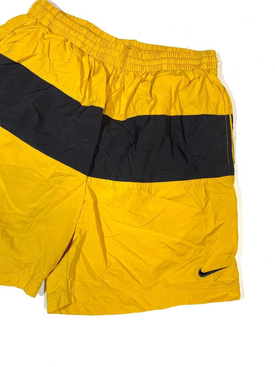 Nike × Vintage 90s Vintage Yellow Nike Shorts Size US 32 / EU 48 - 3 Thumbnail