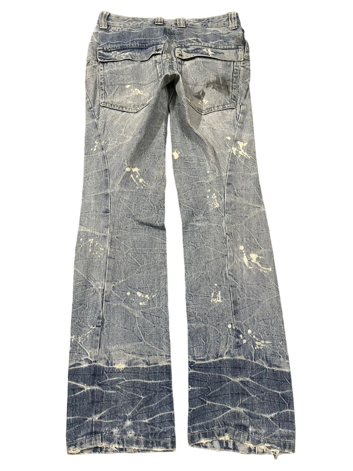 If Six Was Nine Vintage Japanese Brand Blue Wash Style Paint Splash Jeans Size US 30 / EU 46 - 2 Thumbnail
