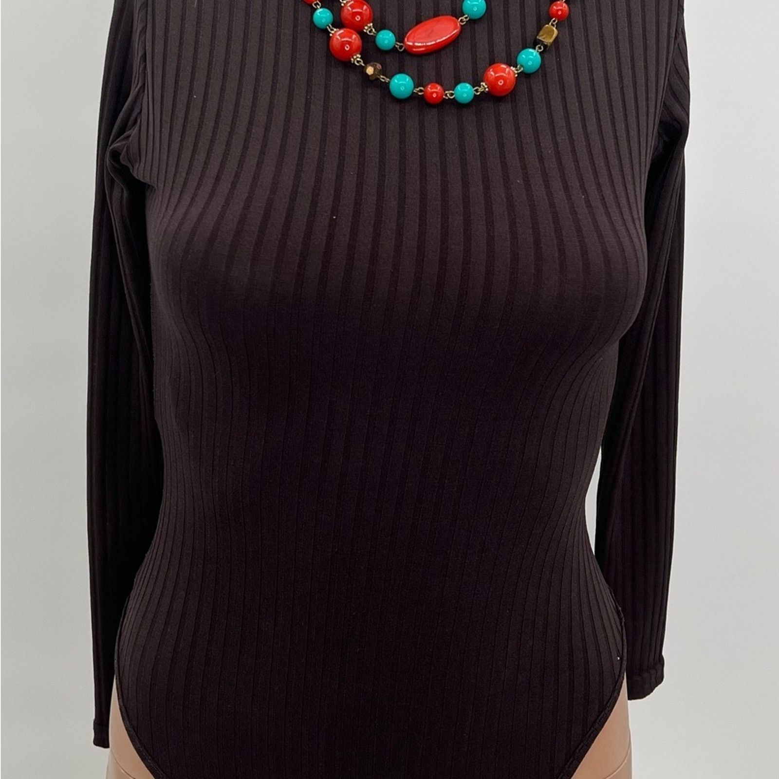 Boohoo Boohoo Solid Ribbed Knit Bodysuit Size 2 Size XS / US 0-2 / IT 36-38 - 5 Thumbnail